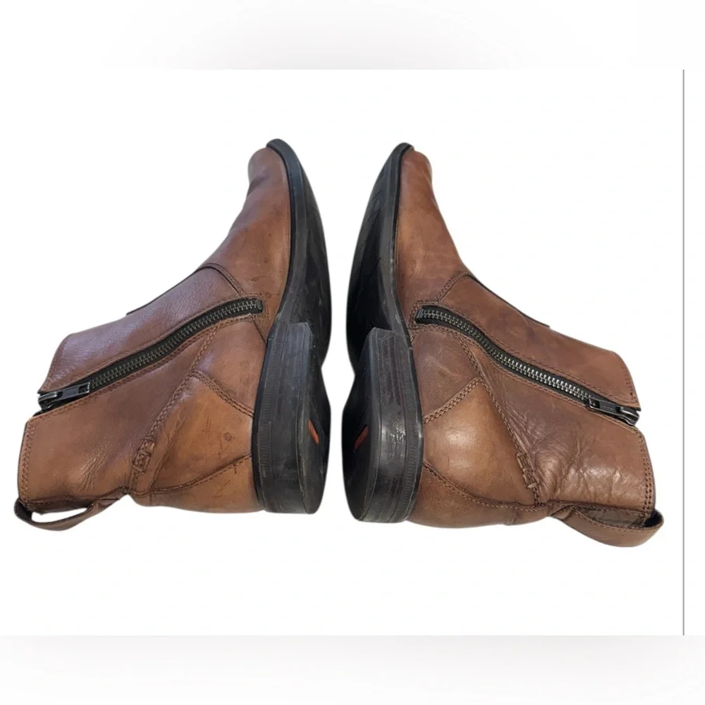 Rockport Men's Tan Chelsea Leather Ankle Boots Size 10